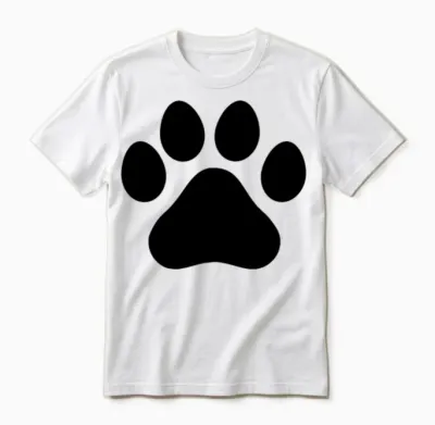 Dog Paw Unisex T-Shirt - White