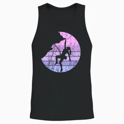 Climbing Climbing Mountaineering Bouldering Climbing Girls Unisex Tank Top - Black