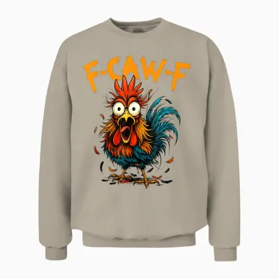 F-Caw-F Funny Gifts Idea for Work F Caw F Funny Office Coffe Unisex Sweatshirt - Sand