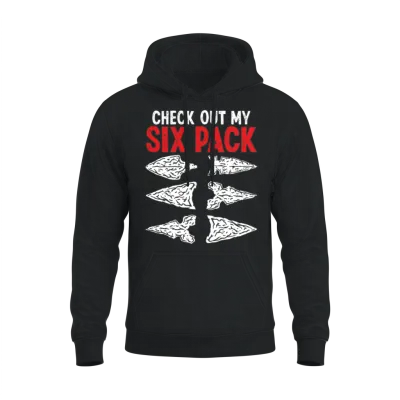 Arrowhead Hunting Check Out My Six Pack Artifact Unisex Hoodie - Black