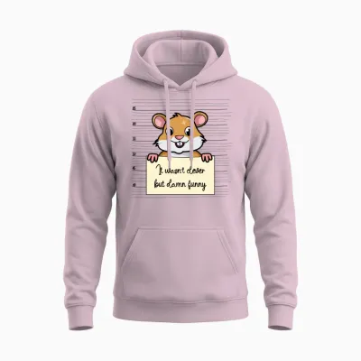 Hamster Was Not Clever but Funny Unisex Hoodie - Light Pink