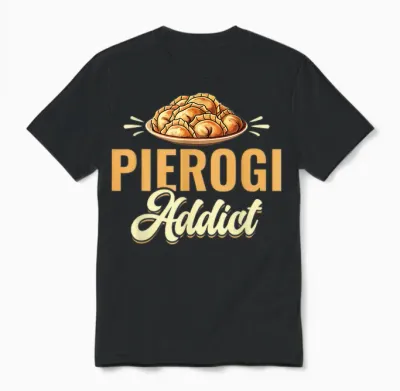 Pierogi Addict - Roots Polish Poland Unisex T-Shirt - Black