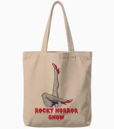 Rocky Horror Show Logo with Legs Up Tote Bags - Natural