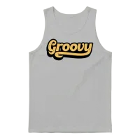 Groovy Retro Style — Aesthetic Gift Unisex Tank Top - Ash – 1
