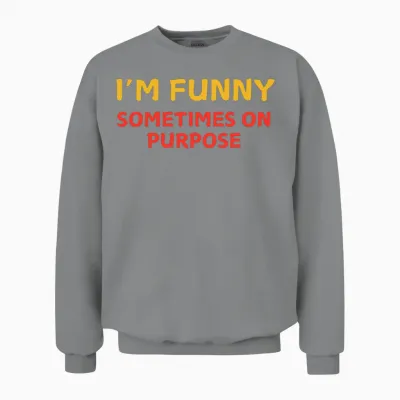 I'm Funny Sometimes on Purpose - Funny Comedian Unisex Sweatshirt - Sport Grey