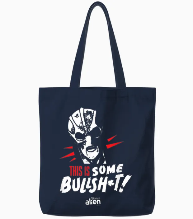 Resident Alien This Is Some Bullshit - Officially Licensed Tote Bags in Navy
