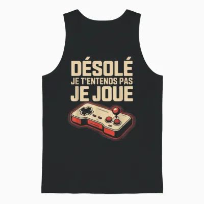 Gamer Man Humour Geek Gift Idea Teen Funny I Play Unisex Tank Top - Black