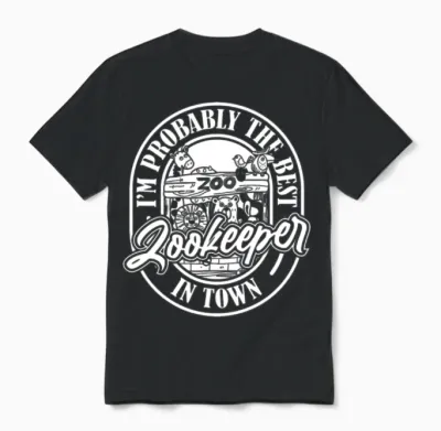 Zookeeper Funny Unisex T-Shirt - Black