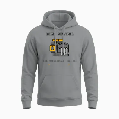 Diesel Powered and Mechanically Inclined Unisex Hoodie - Sport Grey