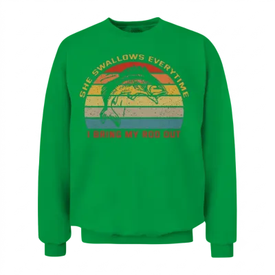 Funny Fishing for Fisherman Unisex Sweatshirt - Irish Green