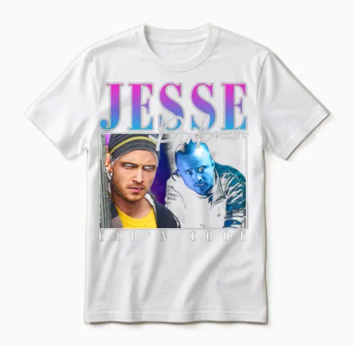 Breaking Bad Jesse Cap'n Cook 90's Throwback Tv Show Unisex T-Shirt in White