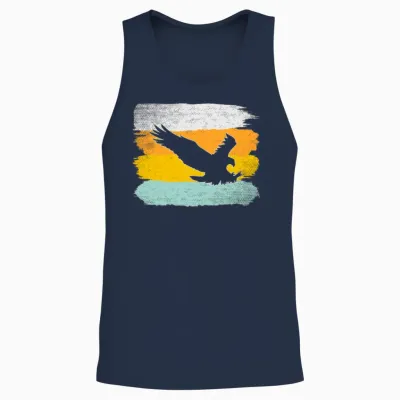Eagle Retro Unisex Tank Top - Navy