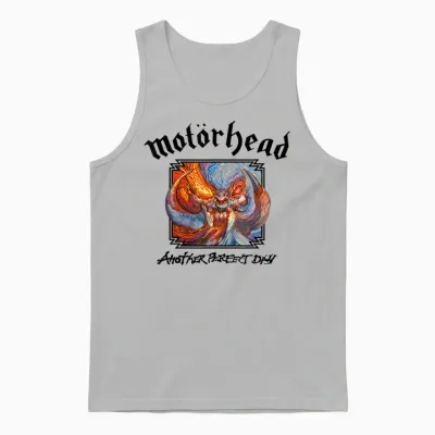 Motörhead Apd Bootleg on White T-Shirt, White Unisex Tank Top - Ash