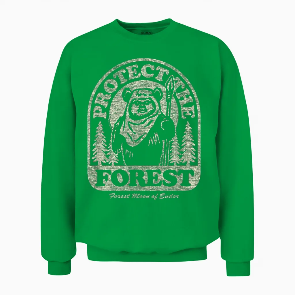 Star Wars - Ewok Protect the Forest Unisex Sweatshirt in Irish Green