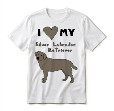 I Heart My Silver Labrador Retriever Unisex T-Shirt - White