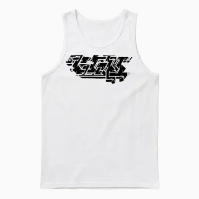 Graffiti Piece - Black Unisex Tank Top - White