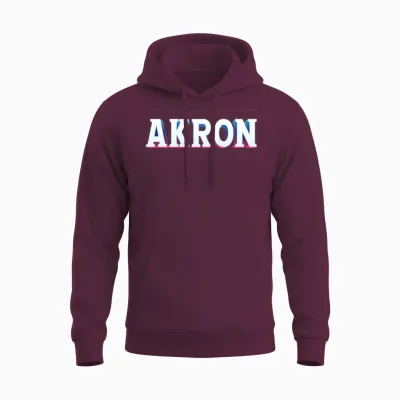 Retro - Akron Unisex Hoodie - Maroon