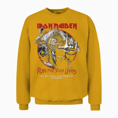 Iron Maiden Run for Your Lives Tour 2026 Nuernberg Unisex Sweatshirt - Gold