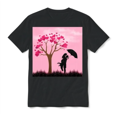 Valentine's Day Unisex T-Shirt - Black