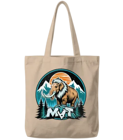 Retro Mammoth Mountain Ski Tote Bags - Natural