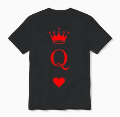 The Queen of Hearts Unisex T-Shirt - Black
