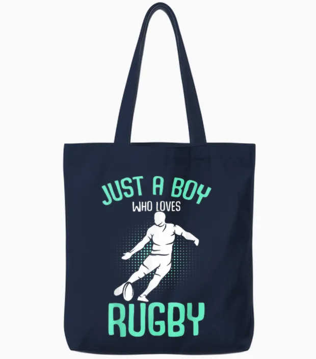 Rugby Jungen Kinder Tote Bags in Navy