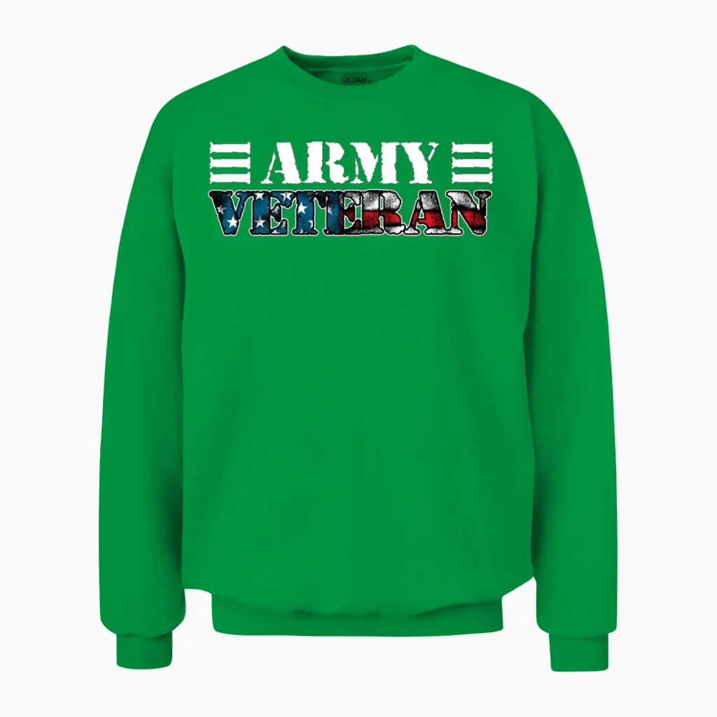 Army Veteran Unisex Sweatshirt in Irish Green
