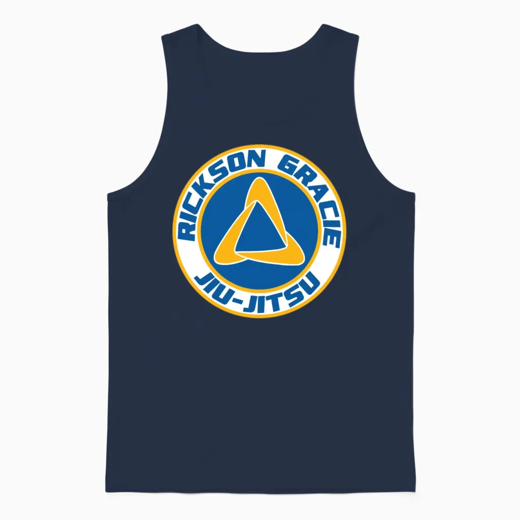 Rickson Gracie Jiu-Jitsu Unisex Tank Top in Navy