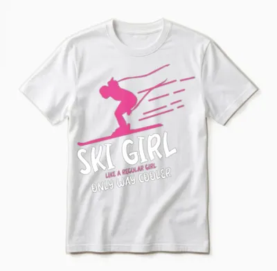 Ski Girl - Like a Regular Girl, Only Way Cooler Unisex T-Shirt - White