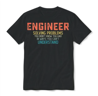 Engineer Solving Problems You Didn't Know You Had Unisex T-Shirt - Black