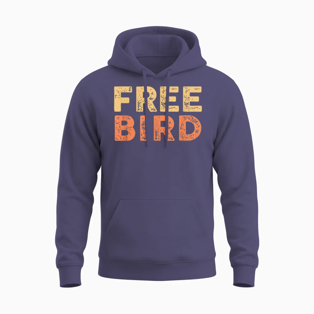 Lyriclyfe Popsocket Free Bird by Ronnie Van Zant & a Collins Unisex Hoodie in Heather Sport Dark Navy