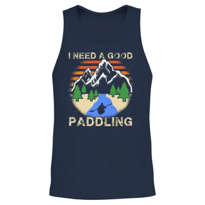 Kayaking Kayak Funny Unisex Tank Top - Navy