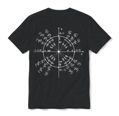 Einheitskreis (math Art) Unisex T-Shirt - Black