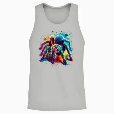 Bunte Splash-Art-Vogelspinnen-Spinnen-Vogelspinnen-Liebhaber Unisex Tank Top - Ash
