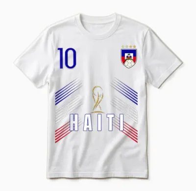 Retro Haiti Flag Haitian Pride Lovers Unisex T-Shirt - White