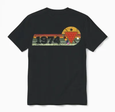 Snooker Snooker-Game Vintage Born 1974 Birthday Unisex T-Shirt - Black