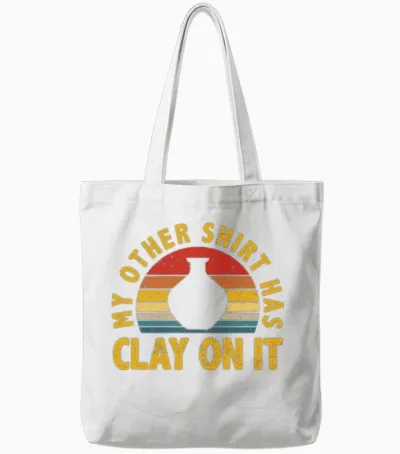 Funny Pottery Tote Bags - White