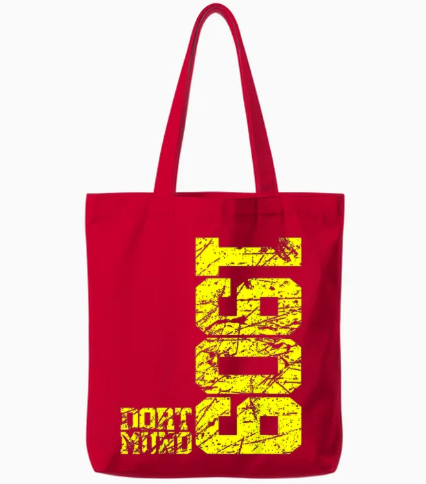 Dortmund 1909 Men's and Women's Ruhrpott Football Fan Tote Bags in Red