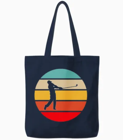 Golf Retro Tote Bags - Navy