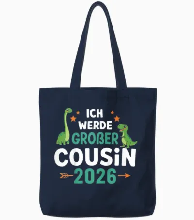 Kinder Ich Werde Großer Cousin 2026 Tote Bags - Navy