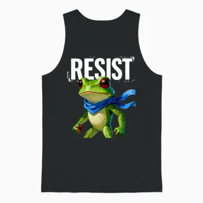 Resist Portland Oregan Frog Unisex Tank Top - Black