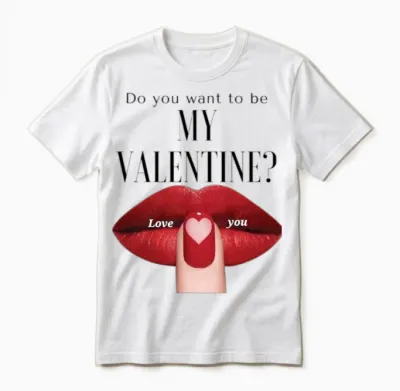 Do You Want to Be My Valentine Design Unisex T-Shirt - White