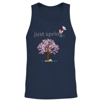 Unisex Spring Trending Creative Unisex Tank Top - Navy – 2