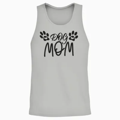 Dog Mom Dog Puppy Unisex Tank Top - Ash