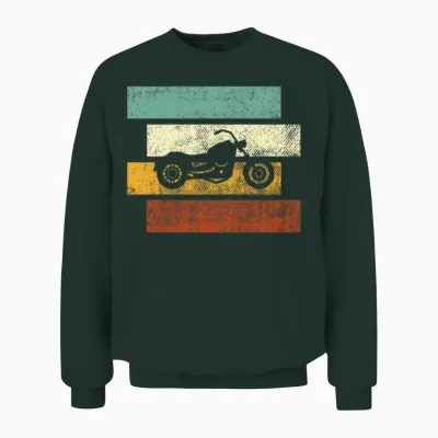 Motorcycle Retro Unisex Sweatshirt - Forest
