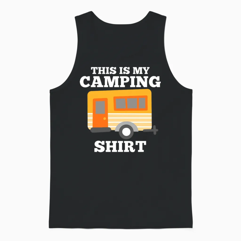 Camping Rv Camper Unisex Tank Top in Black