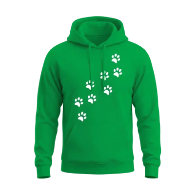 Paws | Dog Lover Unisex Hoodie - Irish Green