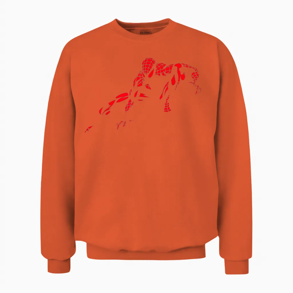 Marvel Spider-Man Vintage Parisienne Preview Unisex Sweatshirt in Orange