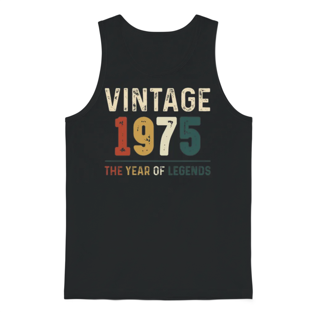49 Years Old Vintage 1974 49th Birthday Gifts Unisex Tank Top - Black