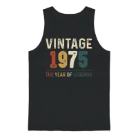 49 Years Old Vintage 1974 49th Birthday Gifts Unisex Tank Top - Black – 1
